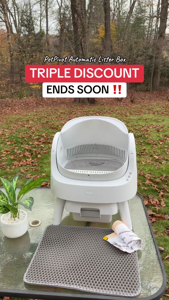 TikTok cover of the PetPivot AutoScooper self-cleaning litter box from the creator account @wildttfinds